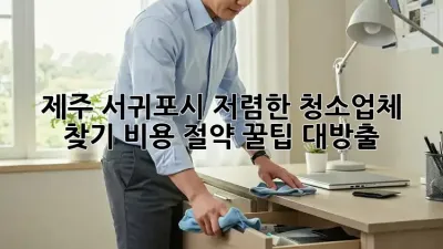 제주 서귀포시 저렴한 청소업체 찾기: 비용 절약 꿀팁 대방출!